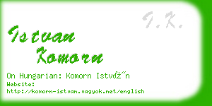 istvan komorn business card